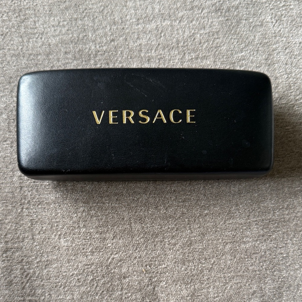 Versace Black and Gold Eyeglass Case